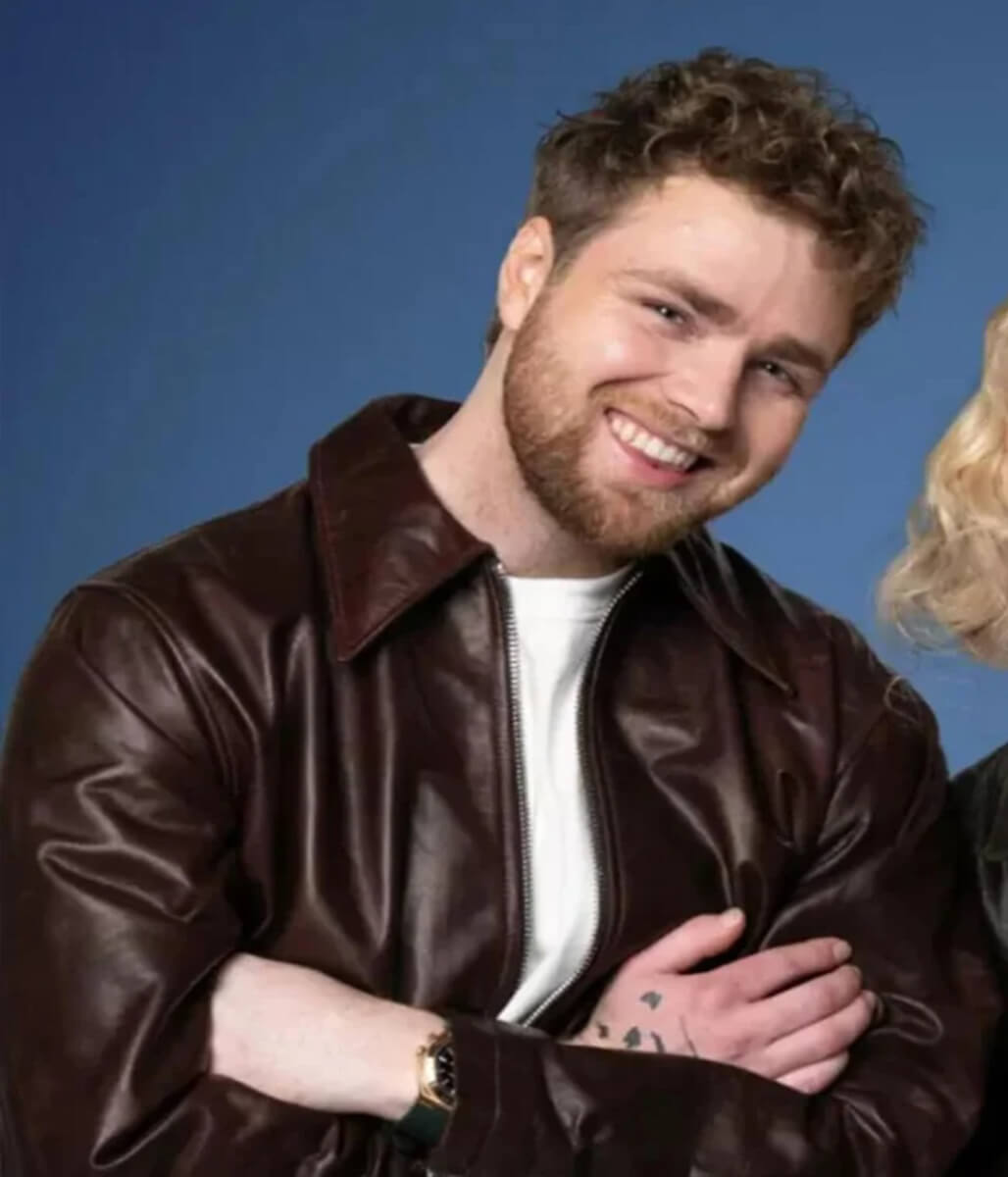 On My Mind 2025 Alex Warren Brown Leather Jacket