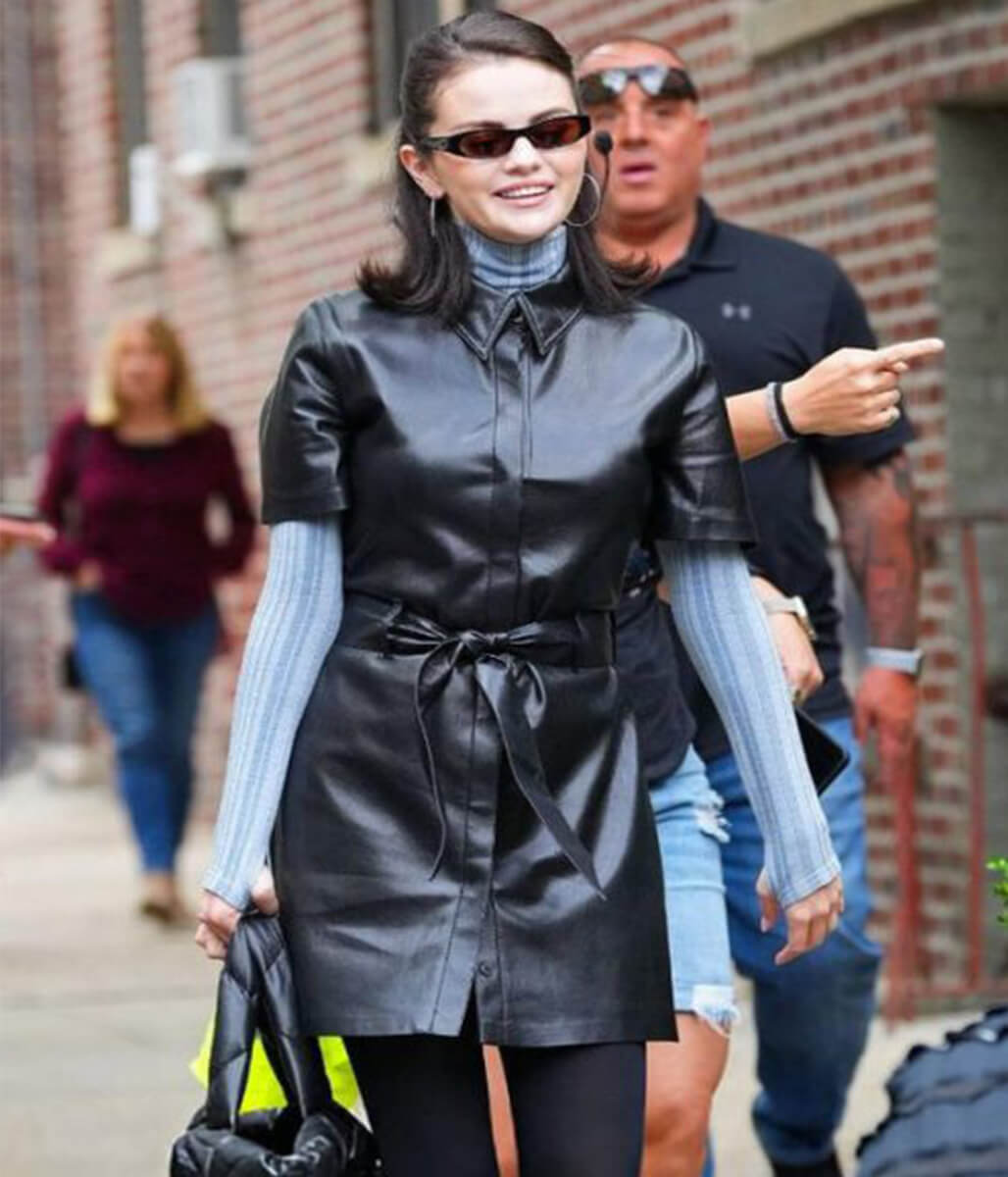 Only Murders in the Building S05 Selena Gomez Leather Coat