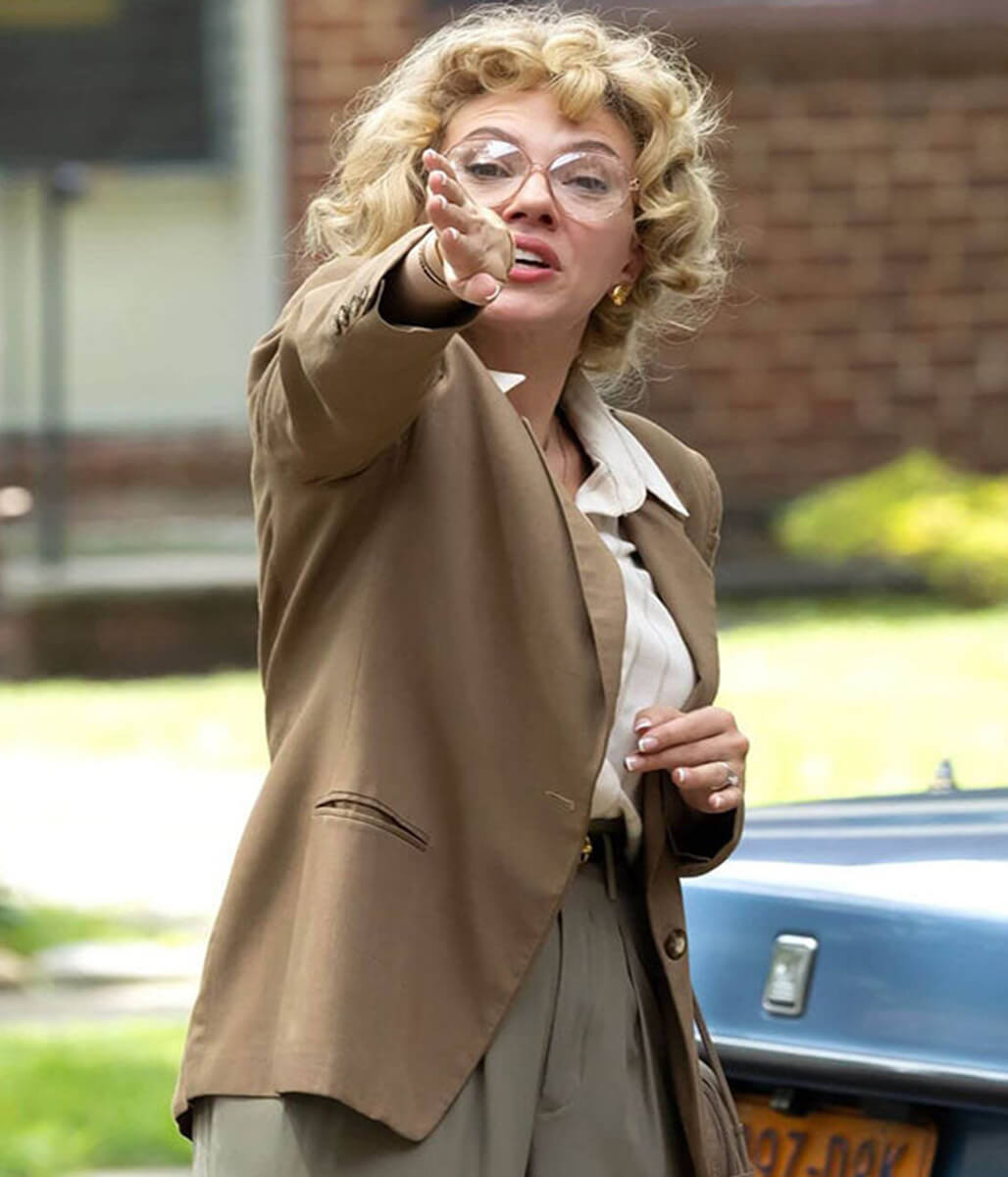 Paper Tiger 2026 Scarlett Johansson Brown Cotton Blazer