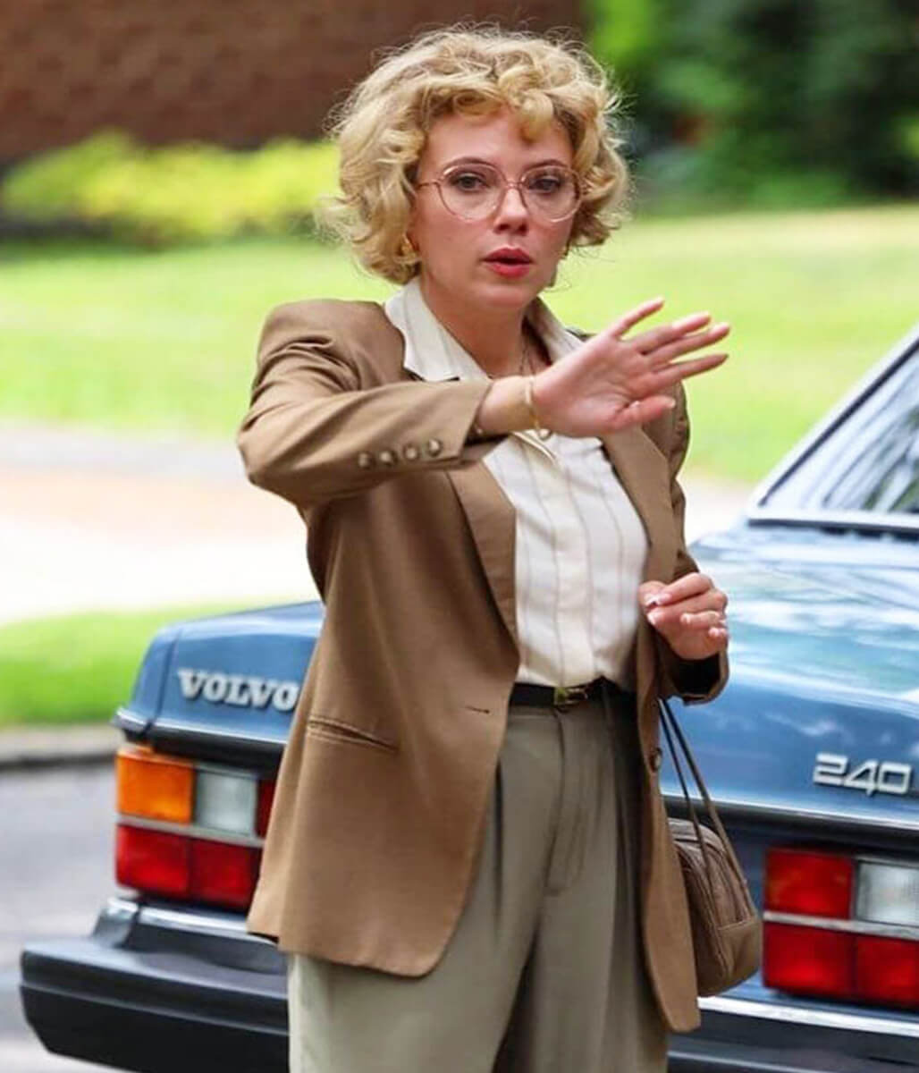 Paper Tiger 2026 Scarlett Johansson Brown Cotton Blazer