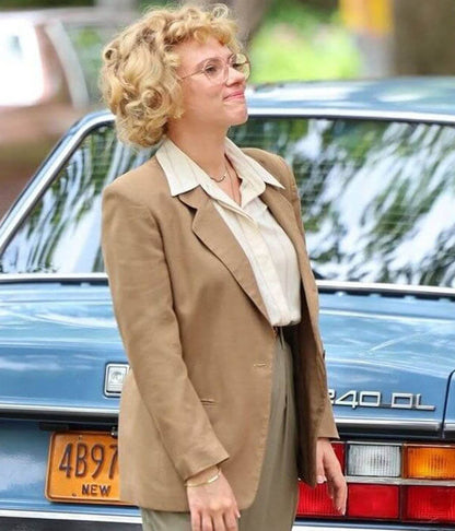 Paper Tiger 2026 Scarlett Johansson Brown Cotton Blazer