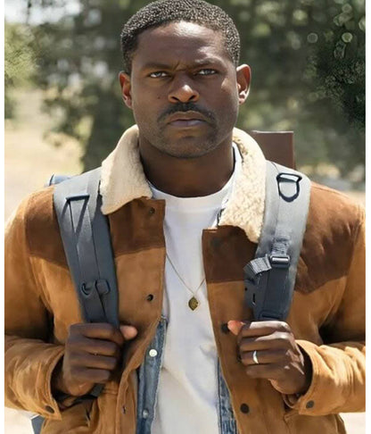 Paradise Season 01 Xavier Collins Brown Suede Jacket