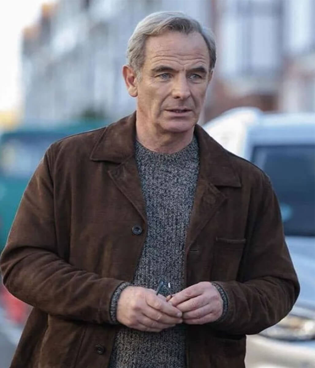 Patrick Harbottle The Game 2025 Robson Green Suede Jacket