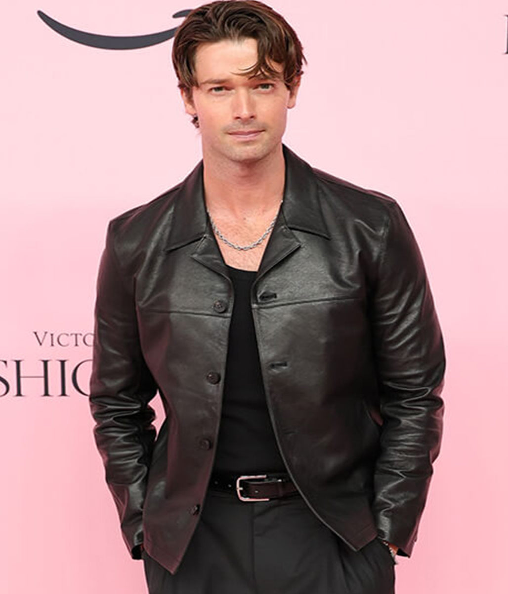 Patrick Schwarzenegger Victoria Secret 2025 Leather Jacket