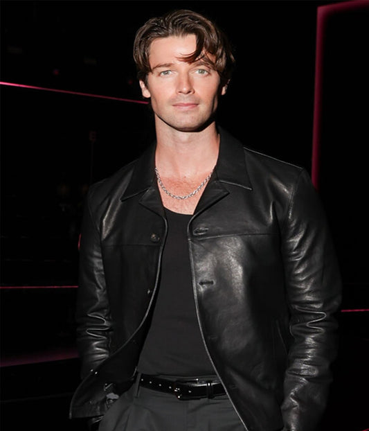 Patrick Schwarzenegger Victoria Secret 2025 Leather Jacket