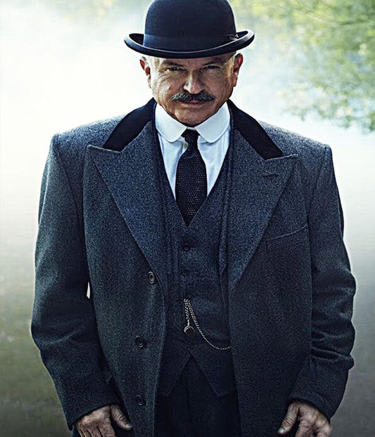 Peaky Blinder S01 Sam Neil Grey Wool Coat