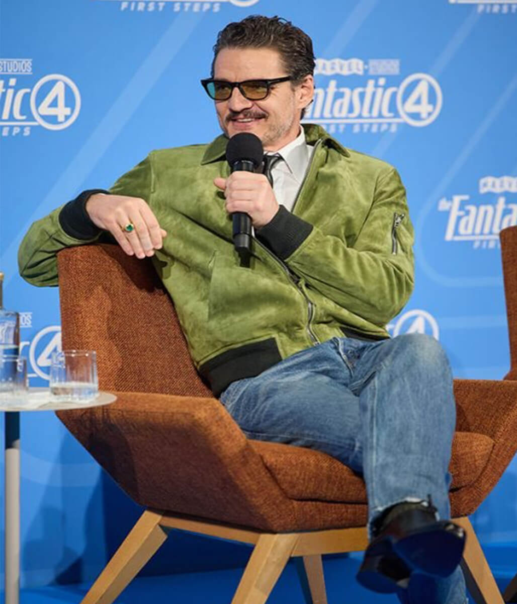Pedro Pascal Fantastic 4 Premiere Suede Jacket