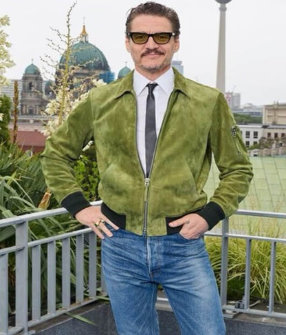 Pedro Pascal Fantastic 4 Premiere Suede Jacket