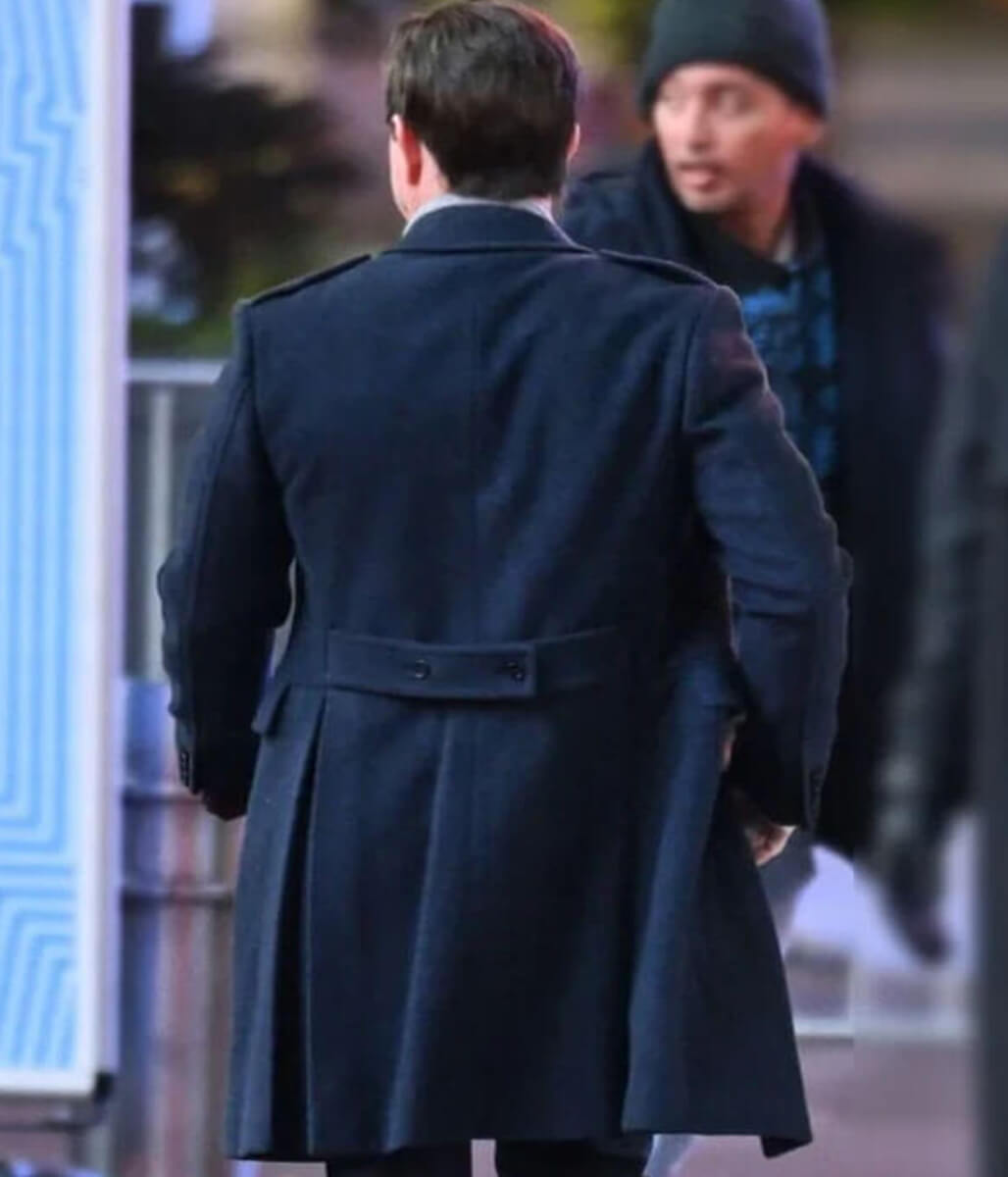 Play Dirty 2025 Mark Wahlberg Black Wool Coat