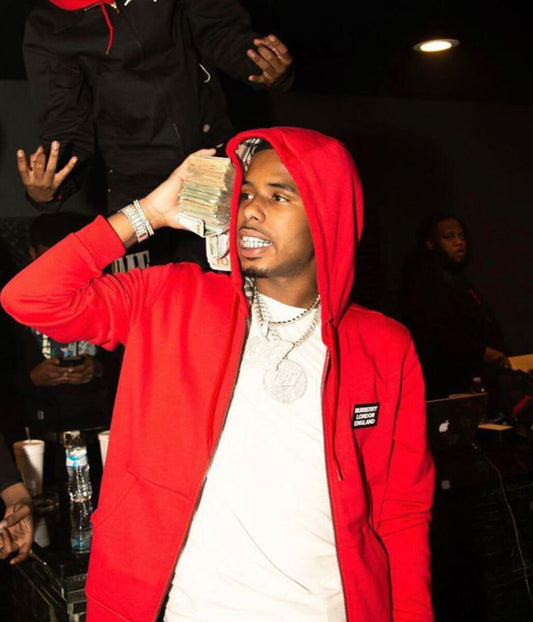 Pooh Shiesty Red Hooded Jacket