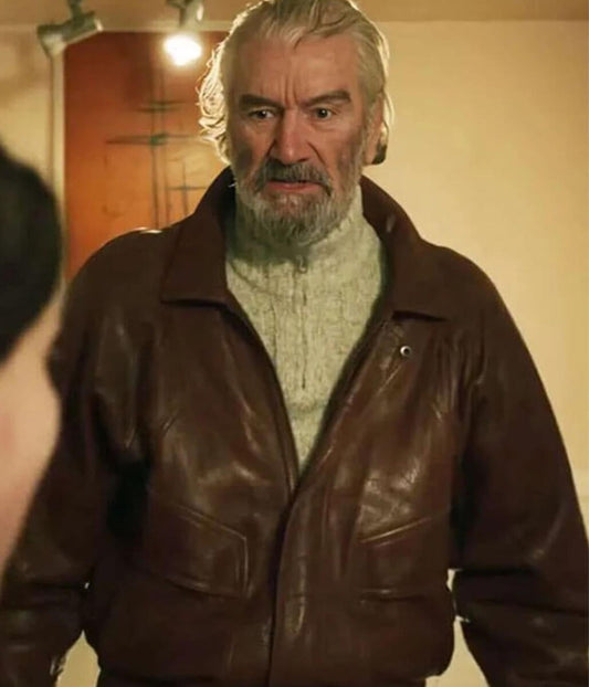 Pushers 2025 Clive Russell Brown Leather Jacket