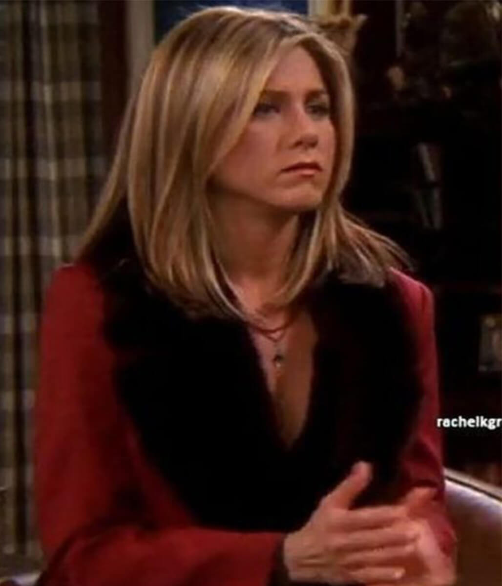Rachel Green Friends S08 Red Wool Coat