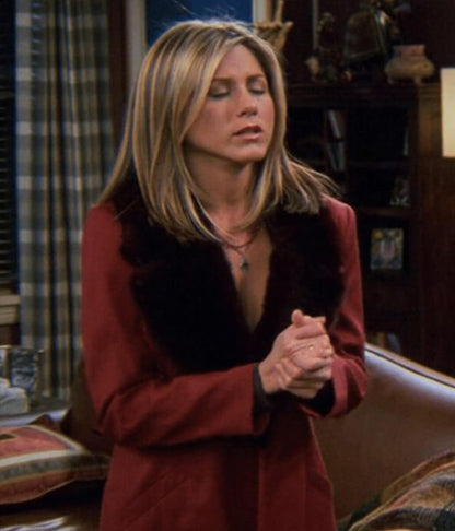 Rachel Green Friends S08 Red Wool Coat