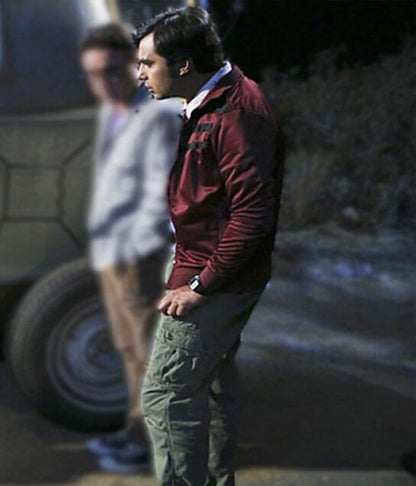 Raj Koothrappail Big Bang Theory S03 Maroon Atletic Jacket