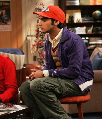 Raj Koothrappali Big Bang S01 Purple Track Jacket