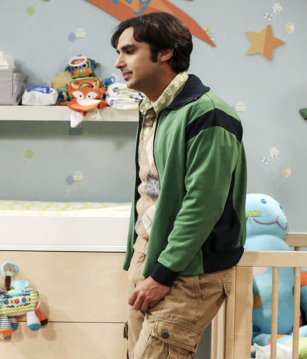 Raj Koothrappali Big Bang S10 Green Track Jacket
