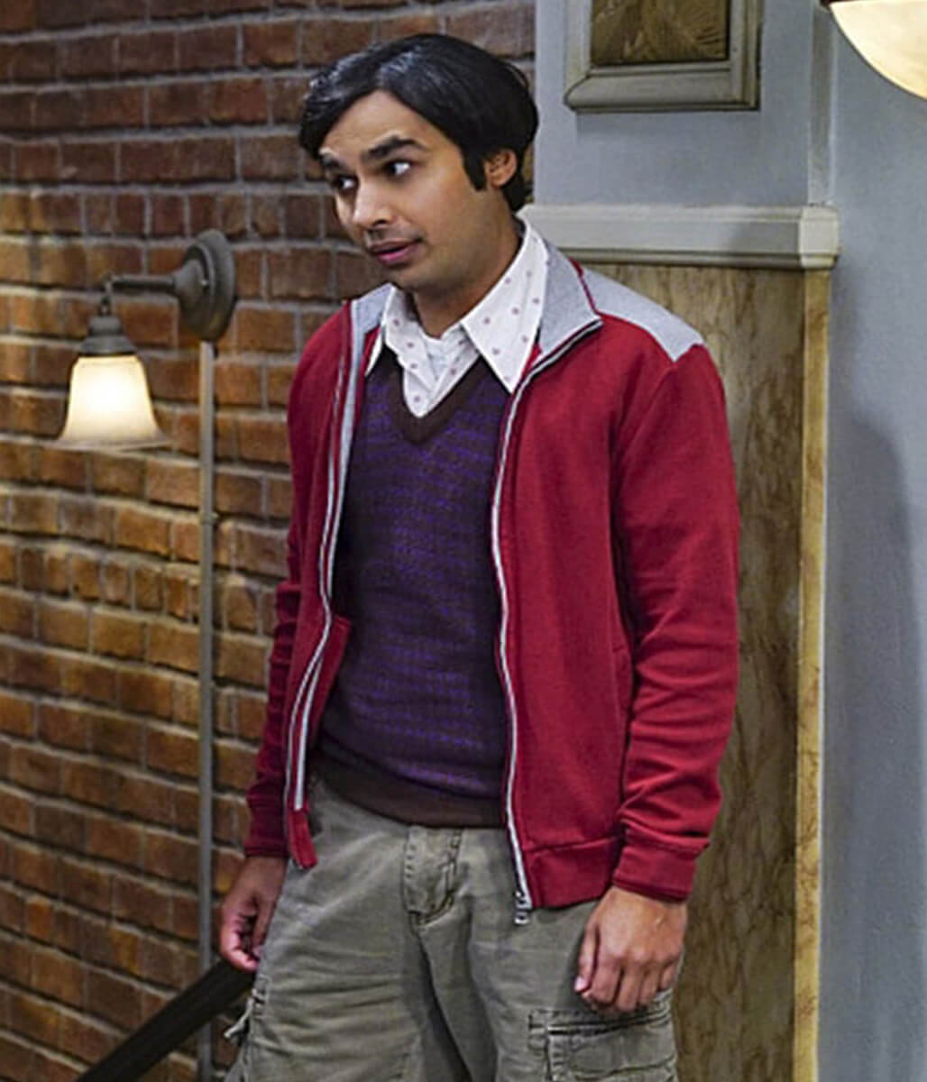Raj Koothrappali Big Bang Theory S03 Red Fleece Jacket