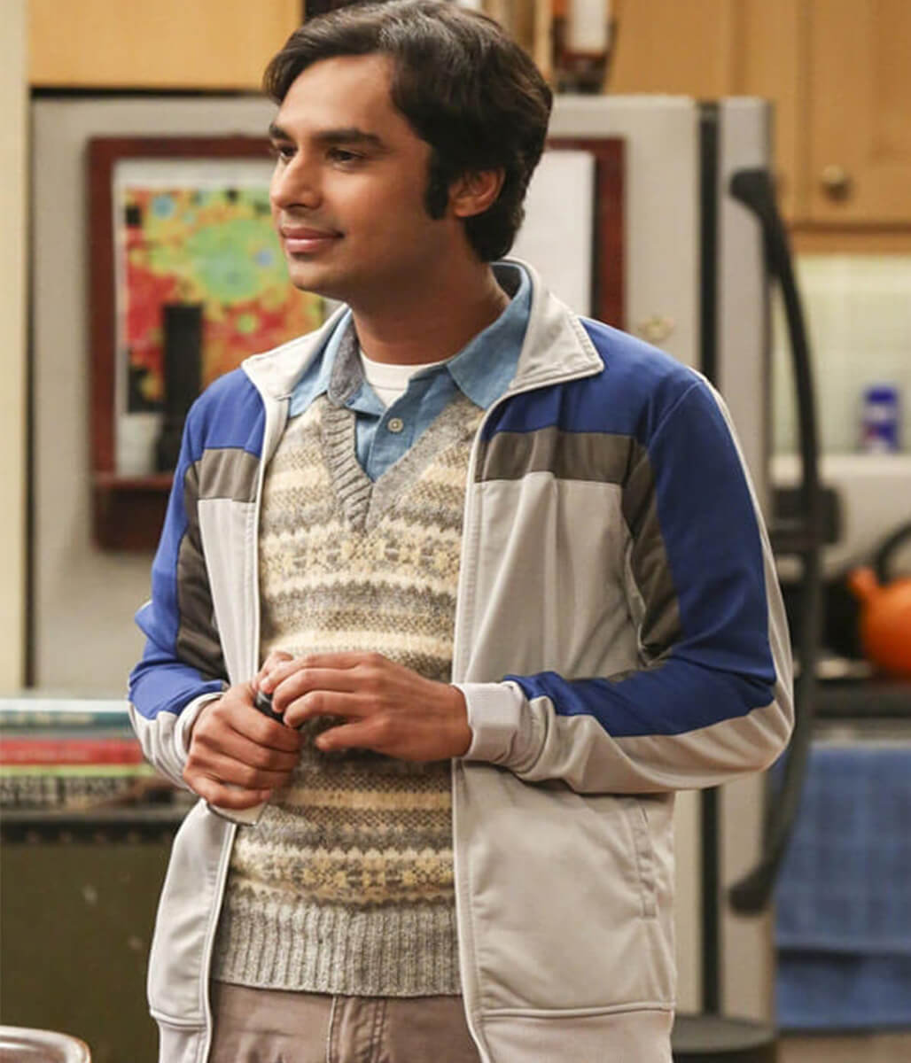 Raj Koothrappali Big Bang Theory S03 White Track Jacket