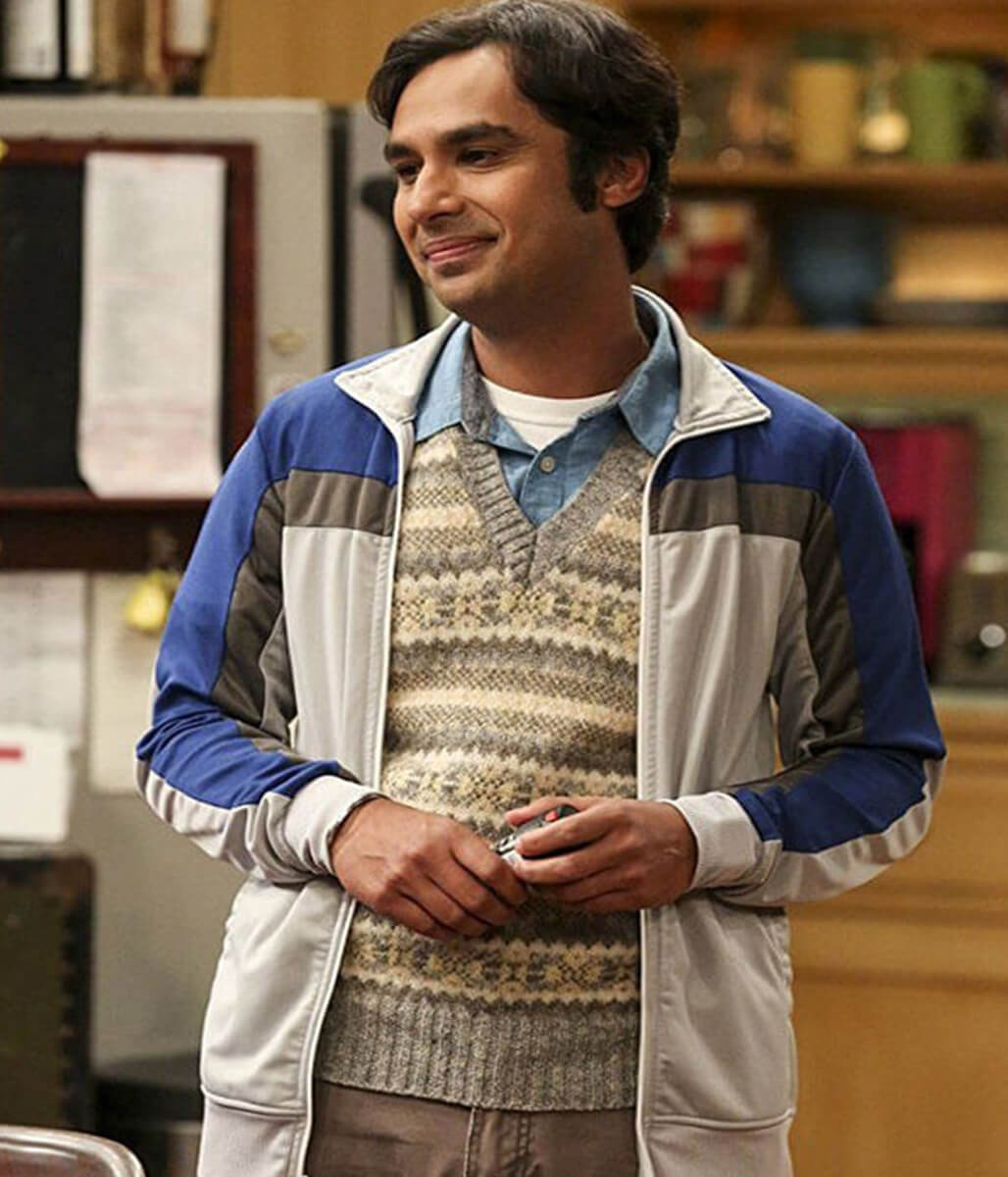 Raj Koothrappali Big Bang Theory S03 White Track Jacket
