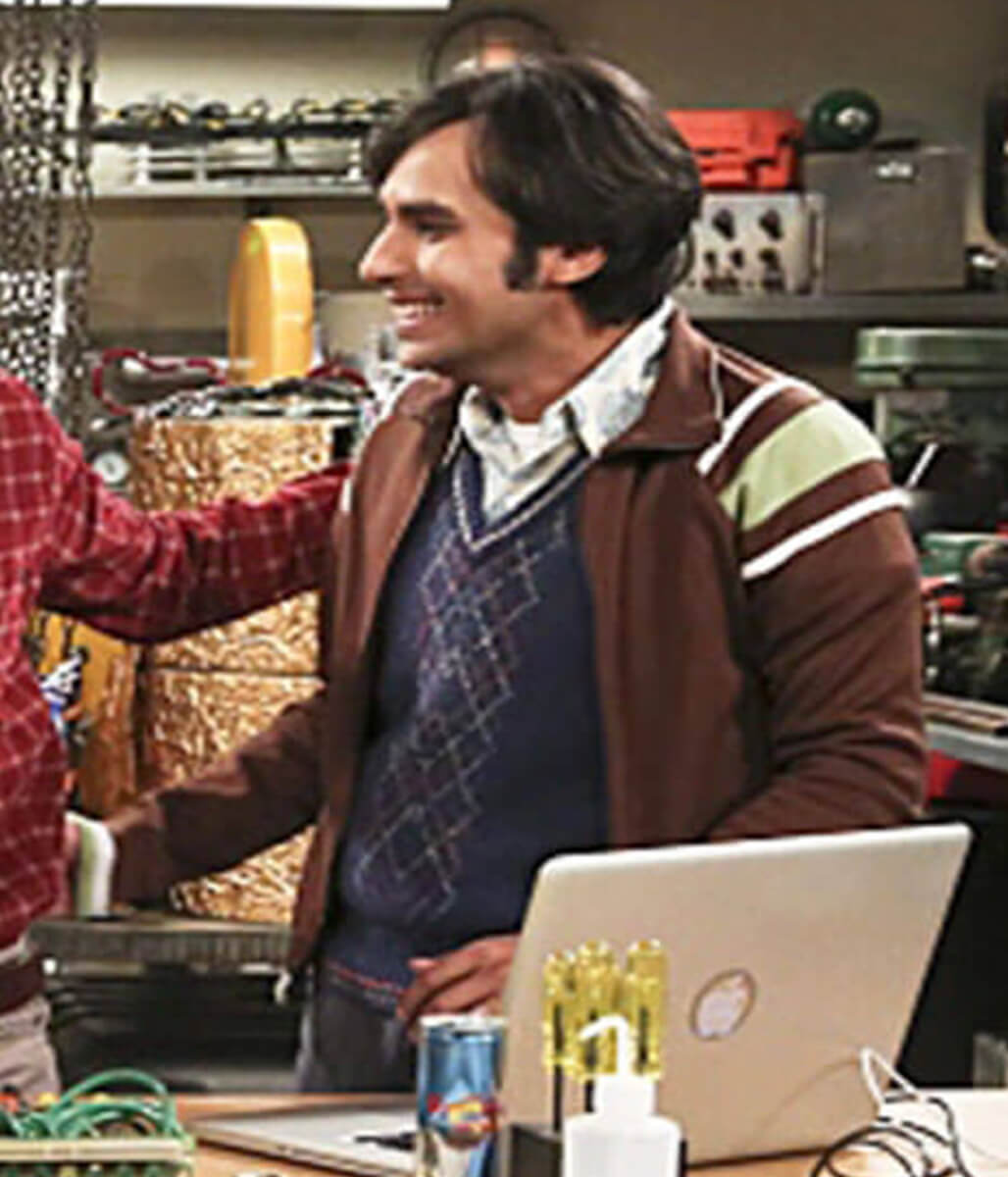 Raj Koothrappali Big Bang Theory S04 Brown Atletic Jacket