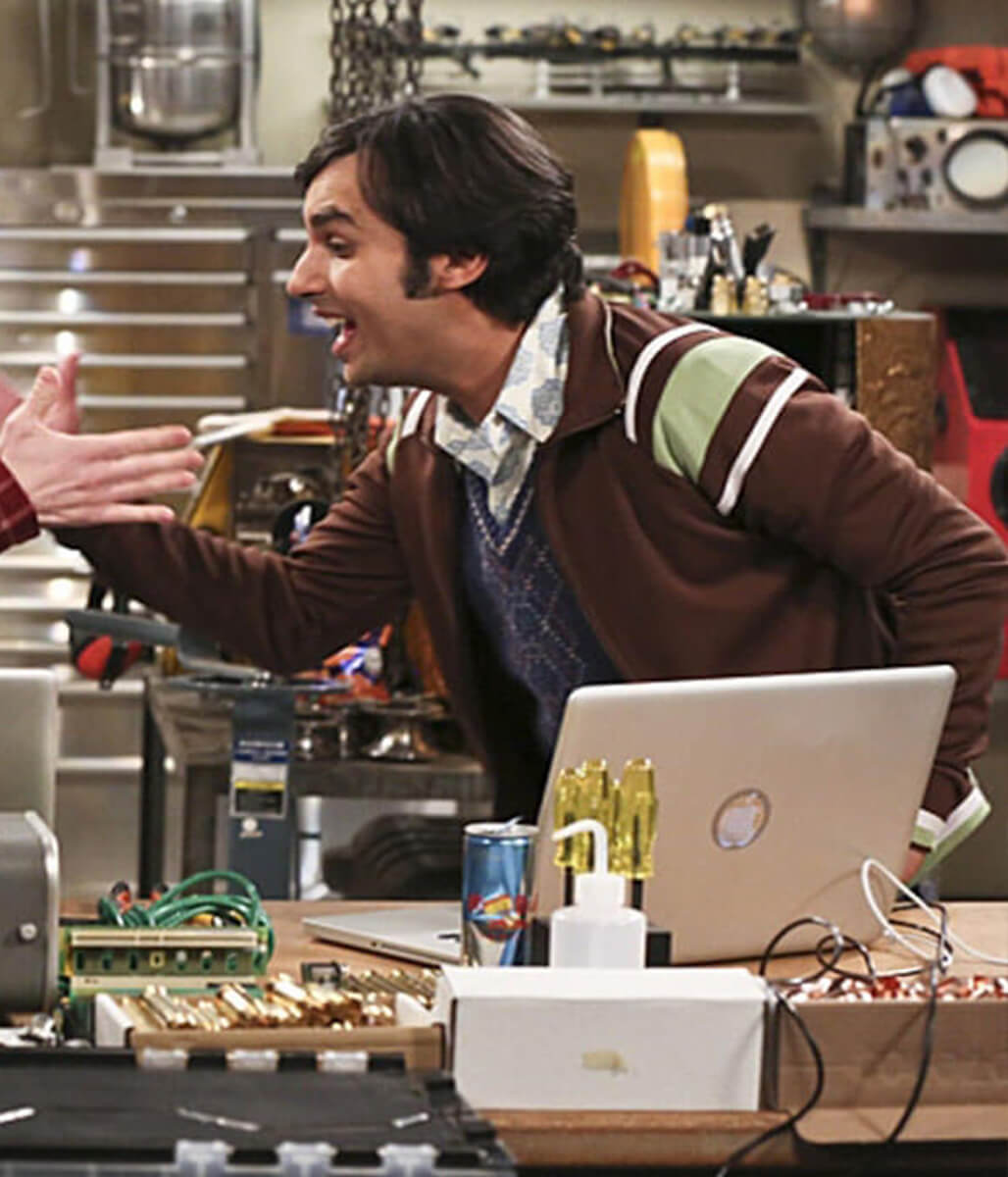 Raj Koothrappali Big Bang Theory S04 Brown Atletic Jacket