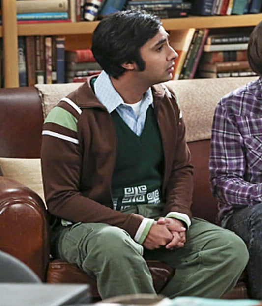Raj Koothrappali Big Bang Theory S04 Brown Atletic Jacket