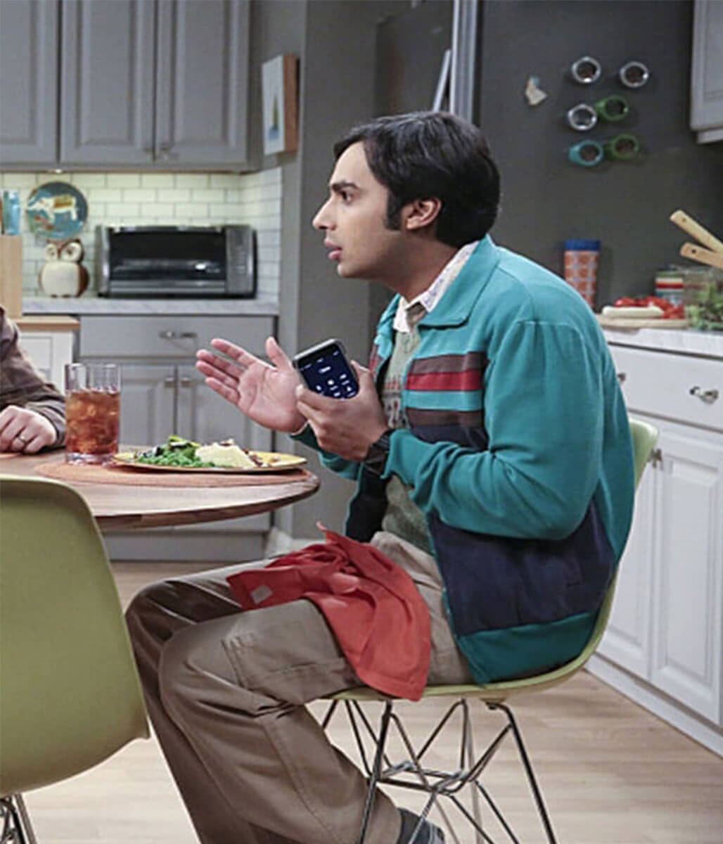 Raj Koothrappali Big Bang Theory S05 Green Windbreaker Jacket