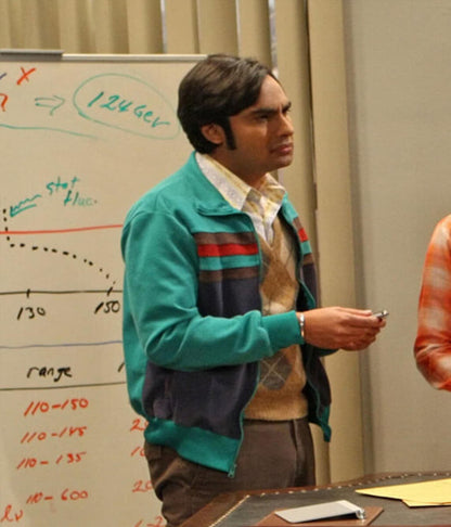 Raj Koothrappali Big Bang Theory S05 Green Windbreaker Jacket