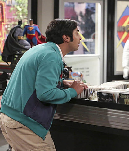 Raj Koothrappali Big Bang Theory S05 Green Windbreaker Jacket