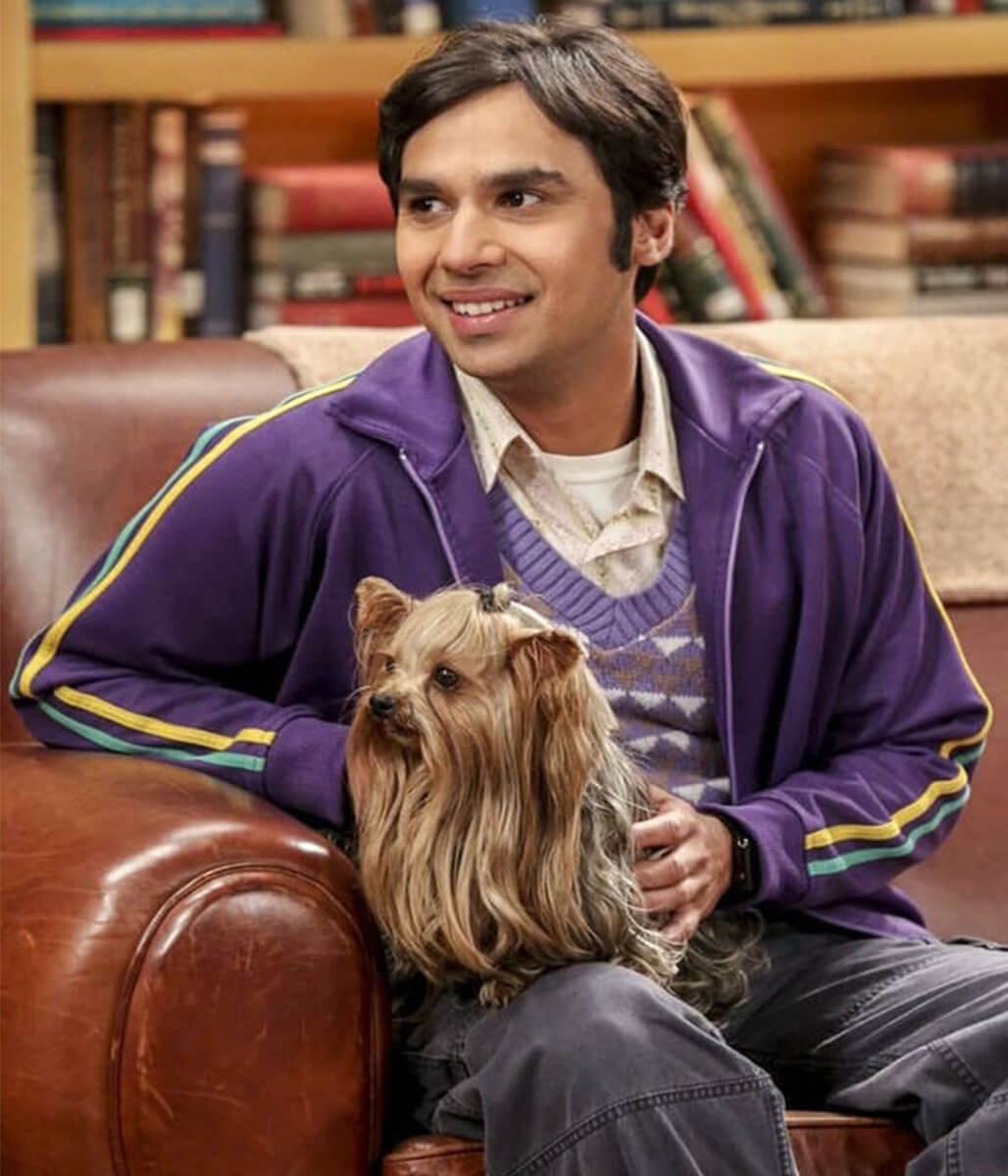 Raj Koothrappali Big Bang Theory S05 Purple Track Jacket