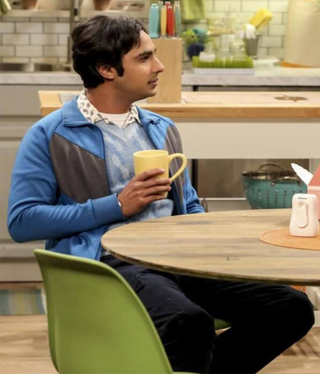 Raj Koothrappali Big Bang Theory S11 Blue Track Jacket