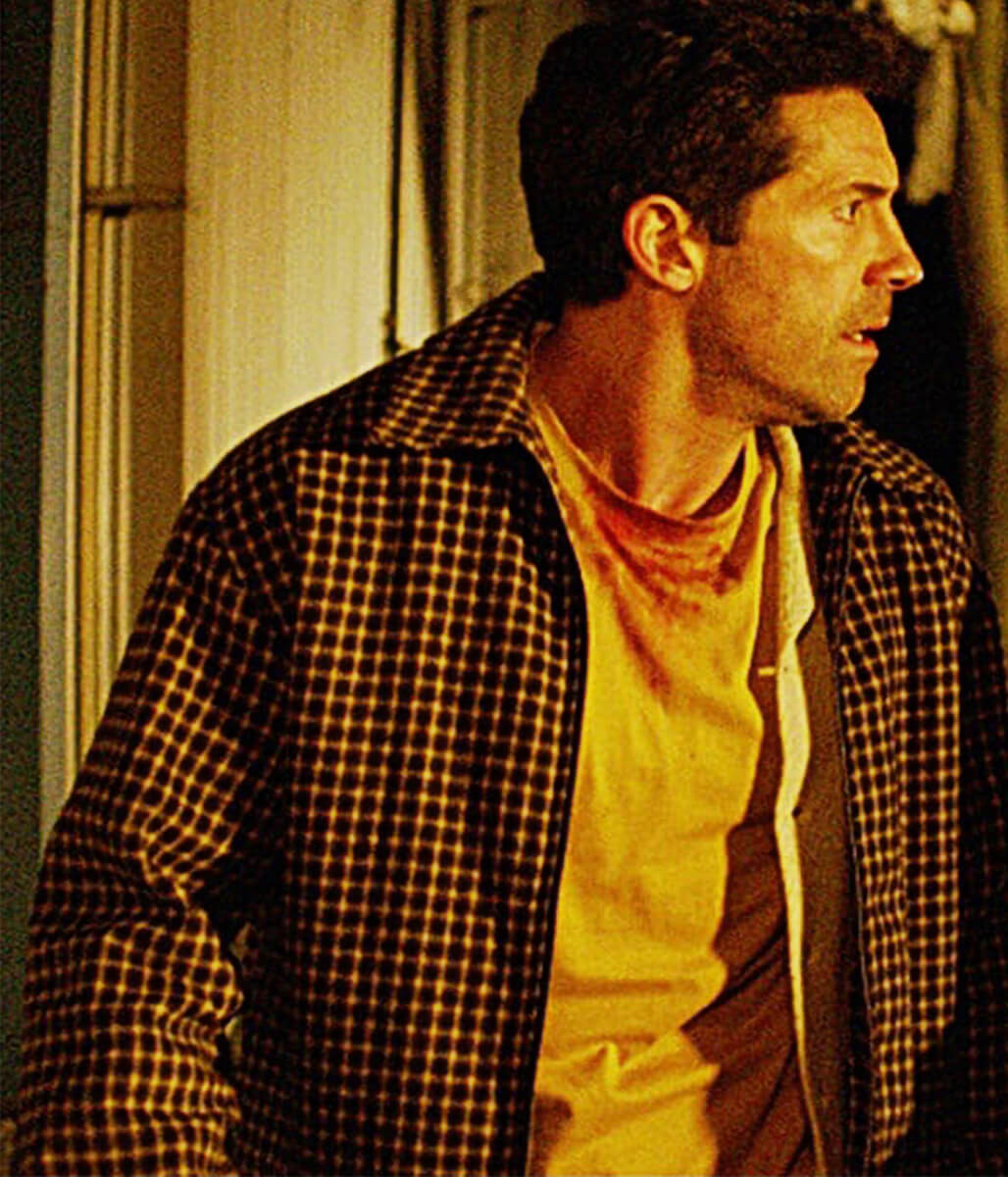 Reckless 2026 Scott Adkins Plaid Brown Fabric Jacket