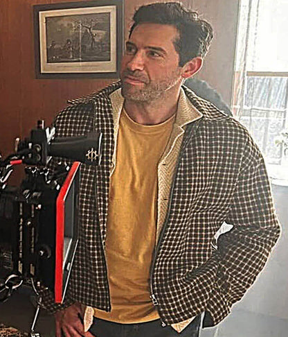 Reckless 2026 Scott Adkins Plaid Brown Fabric Jacket