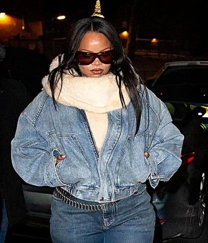 Rihanna NYC 2026 Blue Denim Jacket