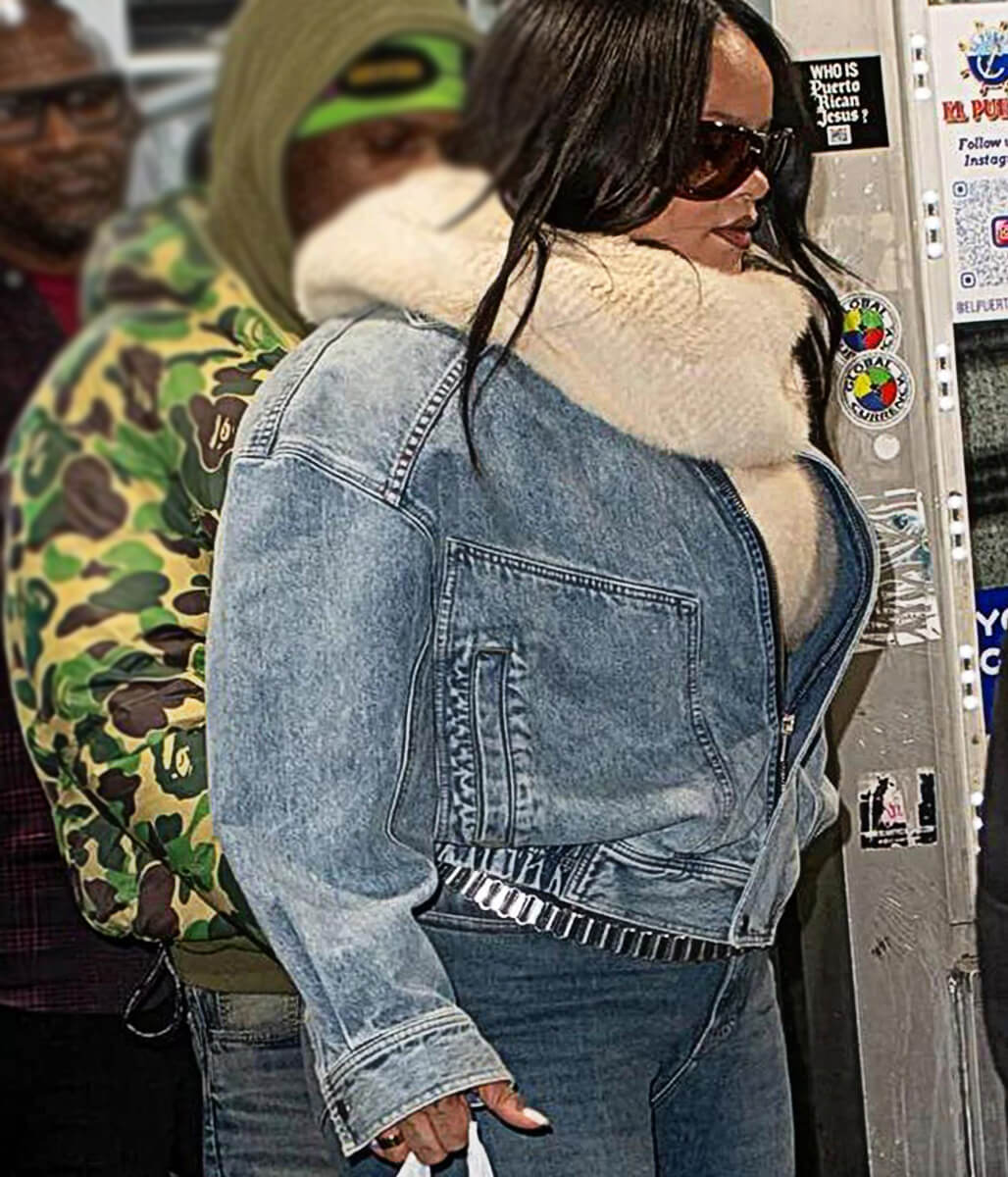 Rihanna NYC 2026 Blue Denim Jacket