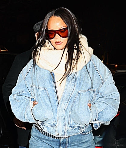 Rihanna NYC 2026 Blue Denim Jacket