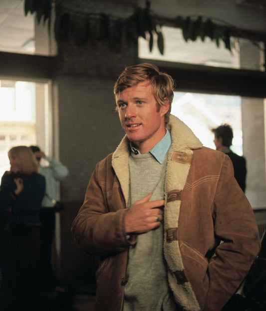 Robert Redford Downhill Racer Brown Suede Leather Jacket