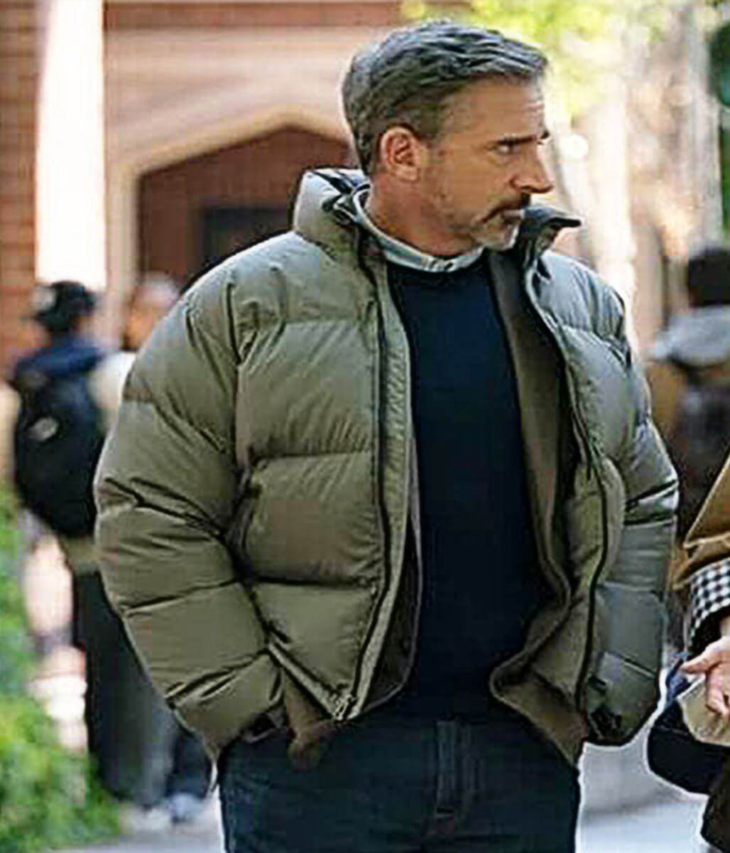 Rooster S1 Steve Carell Green Puffer Jacket