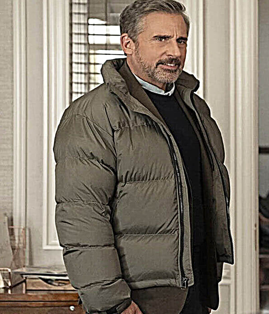 Rooster S1 Steve Carell Green Puffer Jacket