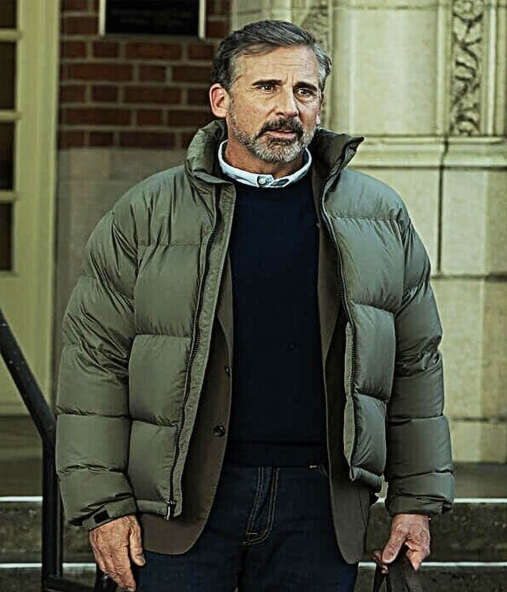 Rooster S1 Steve Carell Green Puffer Jacket