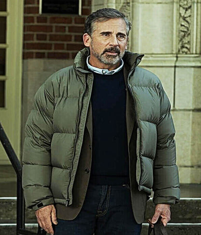 Rooster S1 Steve Carell Green Puffer Jacket