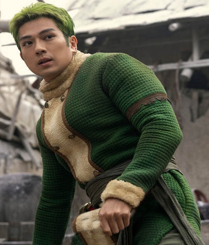 Roronoa Zoro One Piece Season 02 Green Wool Coat