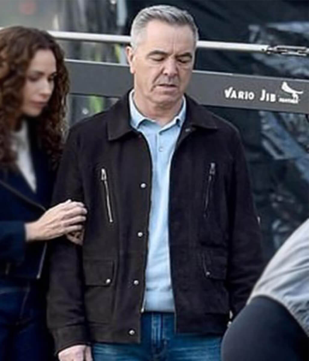 Run Away S01 James Nesbitt Black Suede Jacket