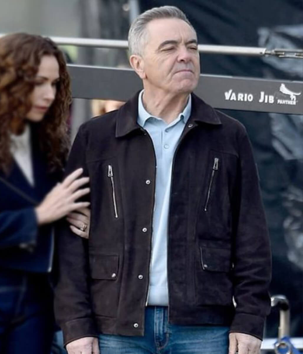 Run Away S01 James Nesbitt Black Suede Jacket