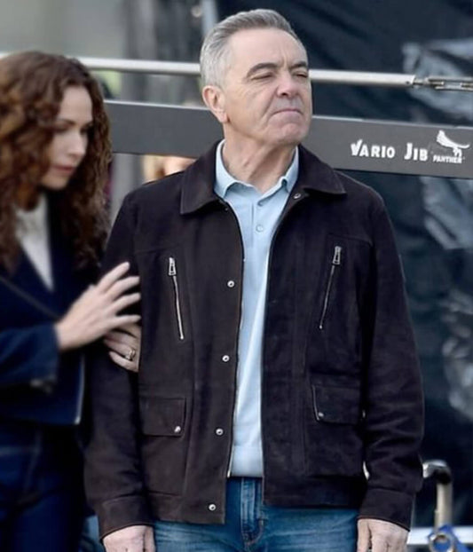 Run Away S01 James Nesbitt Black Suede Jacket