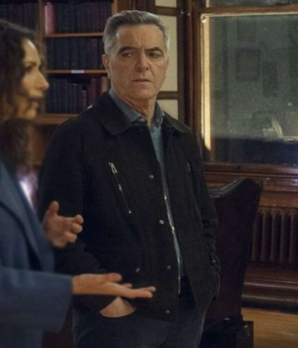 Run Away S01 James Nesbitt Black Suede Jacket