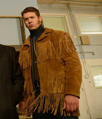 Russell Harvard Fargo Brown Suede Fringe Jacket