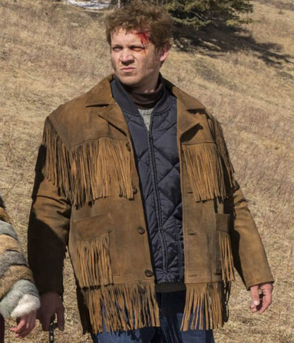 Russell Harvard Fargo Brown Suede Fringe Jacket