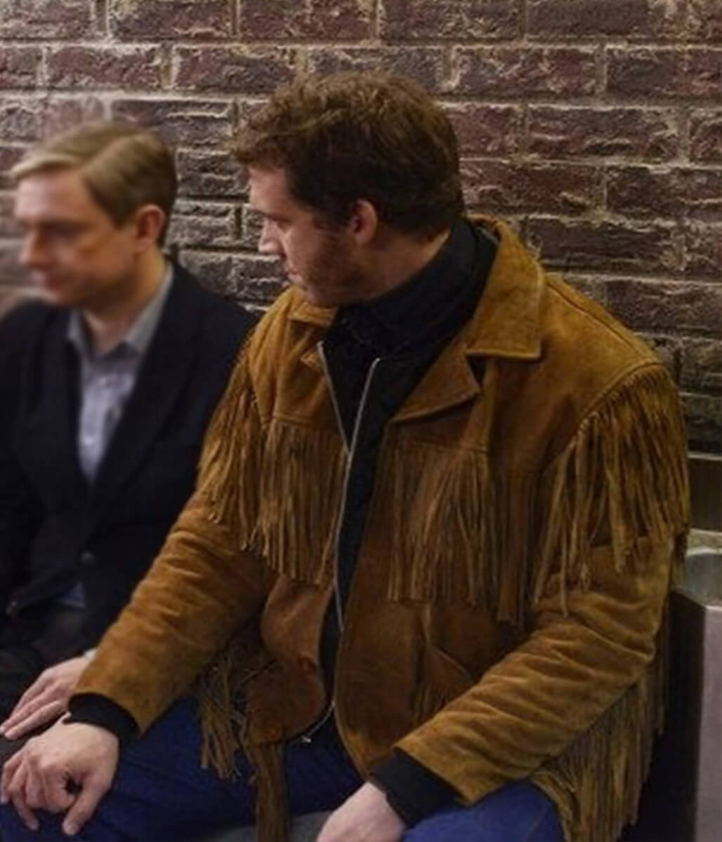 Russell Harvard Fargo Brown Suede Fringe Jacket