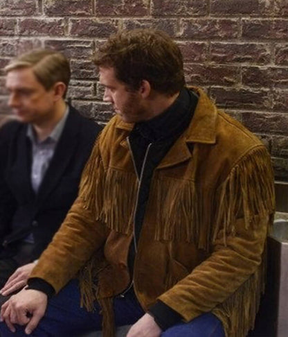 Russell Harvard Fargo Brown Suede Fringe Jacket